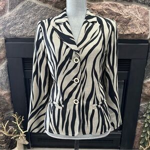 Lana Lee Zebra Print Blazer